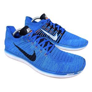 Nike Free RN Flyknit Racer Blue Orange Running Shoes 831069-401 Mens US12/EU46